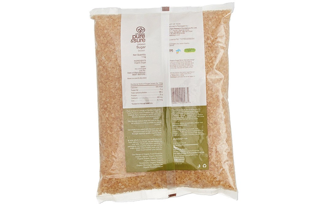 Pure & Sure Organic Sugar Brown    Pack  1 kilogram
